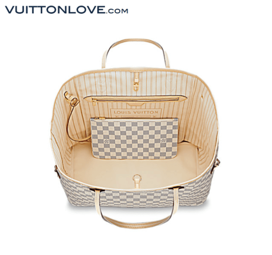 Louis Vuitton Neverfull Damier Azur Canvas Vuitton Love 3