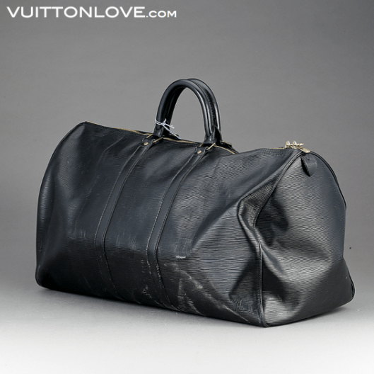Louis Vuitton Keepall 55 Epi svart Vuitton Love 2