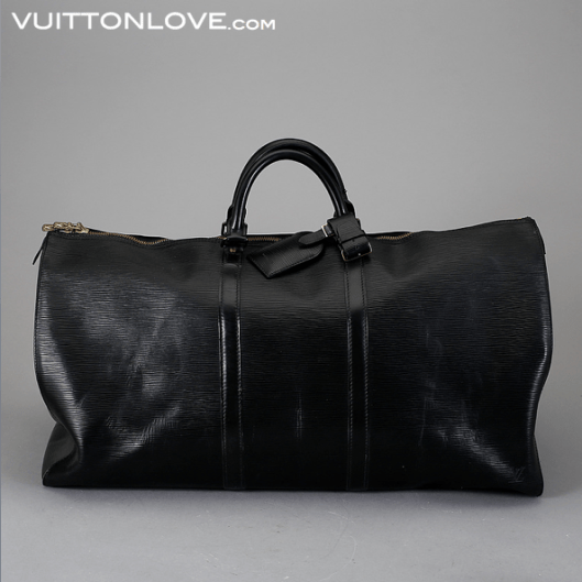 Vintage Louis Vuitton väska Keepall 60 Epi Svart Vuitton Love