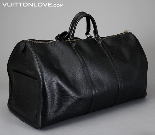 Vintage Louis Vuitton väska Keepall 60 Epi Svart Vuitton Love