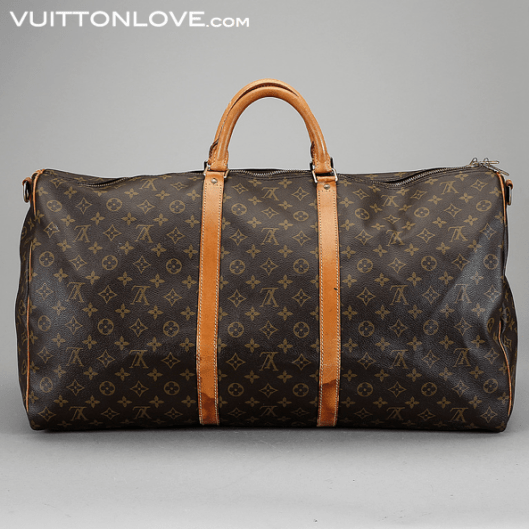 Vintage Louis Vuitton väska Keepall 60 Bandouliere Monogram Canvas Vuitton Love