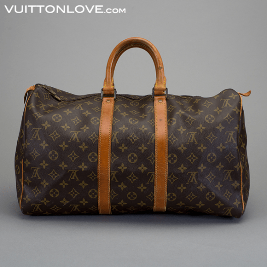 Vintage Louis Vuitton väska weekendbag Keepall Monogram Canvas Vuitton Love