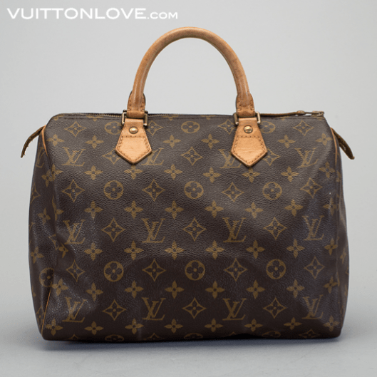 Vintage Louis Vuitton handväska Speedy 30 Monogram Canvas Vuitton Love